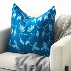 Studio Variously Folio Silk Throw Pillow - Indigo Home Goods