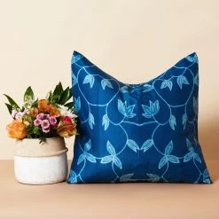 Studio Variously Folio Silk Throw Pillow - Indigo Home Goods
