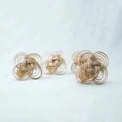 Amara New Arrivals French Braid Bamboo Napkin Ring Set