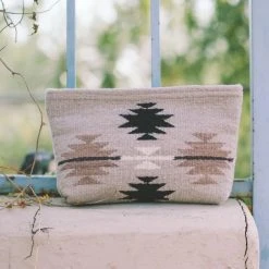 MZ Fair Trade Gemstone Wool Clutch Bag