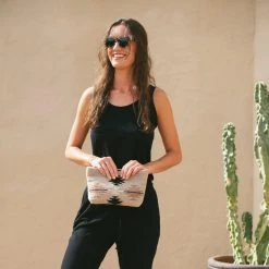 MZ Fair Trade Gemstone Wool Clutch Bag