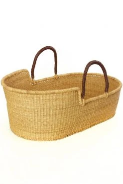 Swahili African Modern Home Goods Moses Bassinet Basket - Natural