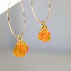 Giulia Letzi + META Jewelry Emma Upcycled Hoop Earrings - Orange
