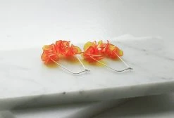 Giulia Letzi + META Jewelry Leona Upcycled Drop Earrings - Orange