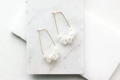 Giulia Letzi + META Jewelry Leona Upcycled Drop Earrings - White