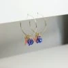 Giulia Letzi + META Jewelry Rainbow Upcycled Hoop Earrings - Blue + Blush 2 Giulia Letzi + META Jewelry Rainbow Upcycled Hoop Earrings - Blue + Blush