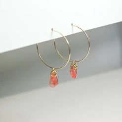 Giulia Letzi + META Jewelry Emma Upcycled Hoop Earrings - Blush