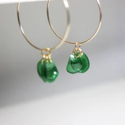 Giulia Letzi + META Jewelry Emma Upcycled Hoop Earrings - Emerald Best Sellers