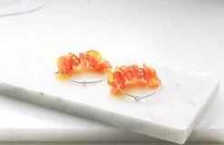 Giulia Letzi + META Jewelry Alice Upcycled Hoop Earrings - Orange