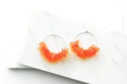 Giulia Letzi + META Jewelry Alice Upcycled Hoop Earrings - Orange