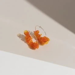 Giulia Letzi + META Jewelry Alice Upcycled Hoop Earrings - Orange