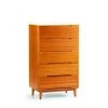 Greenington Currant Five Drawer Chest - Caramelized Furniture