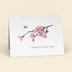 Cute Root Happ-Bee Valentine's Day Plantable Cards - 10 Pack Made In USA