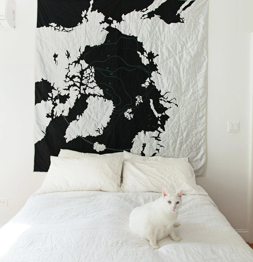 Haptic Lab Arctic Map Throw Quilt Home Goods 4 Haptic Lab Arctic Map Throw Quilt Home Goods