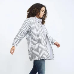 Haptic Lab Sale Broken Stripes Quilt Coat