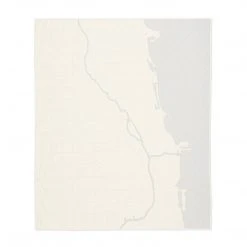 Haptic Lab Home Goods Chicago Map Throw Quilt