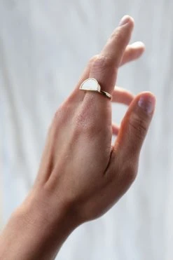 Hathorway Mat Trang Horn Crescent Ring Jewelry