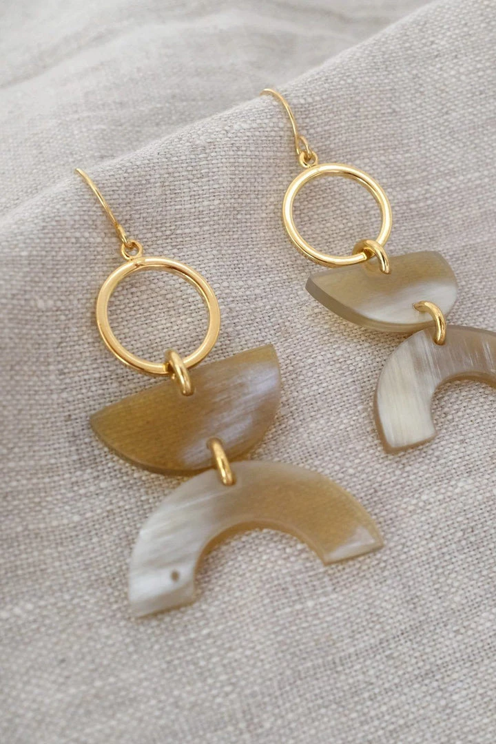 Hathorway Jewelry Vui Mung II Horn Earrings 3 Hathorway Jewelry Vui Mung II Horn Earrings