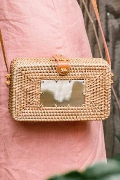 Hathorway Xo Dang Rectangular Horn And Rattan Handbag Accessories