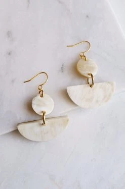 Hathorway Yang Bay Horn Earrings - Light Jewelry