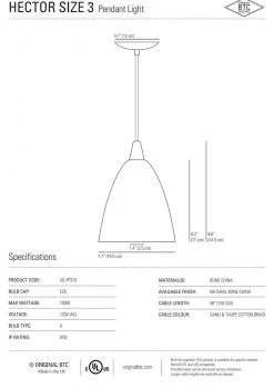Ameico Lighting Hector 3 Pendant Light