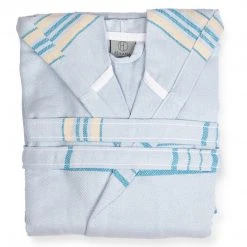 Hilana: Upcycled Cotton Home Goods Antalya Unisex Turkish Bathrobe - Beige