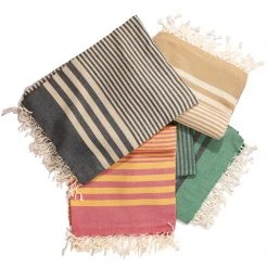 Hilana: Upcycled Cotton Fethiye Upcycled Turkish Towel / Blanket - Beige