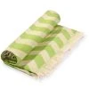 Hilana: Upcycled Cotton Mersin Upcycled Chevron Turkish Towel / Blanket - Green Home Goods 1 Hilana: Upcycled Cotton Mersin Upcycled Chevron Turkish Towel / Blanket - Green Home Goods