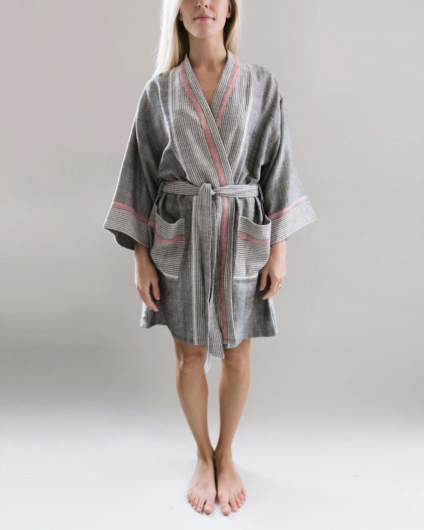 Home & Loft Tribeca Short Turkish Robe - Charcoal Best Sellers 4 Home & Loft Tribeca Short Turkish Robe - Charcoal Best Sellers