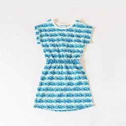 Honey Cake Tiger Kids' Hello Fun Wave Short Sleeve Dress