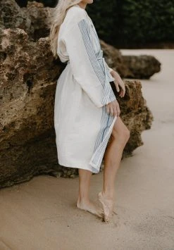 Home & Loft Hudson Unisex Long Turkish Robe - Royal Blue