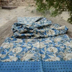 Ichcha Handcrafted Azul Table Runner
