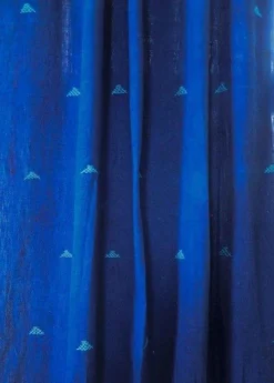 Ichcha Handcrafted Border Indigo Curtain