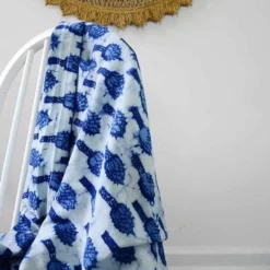 Ichcha Magnolia Throw Blanket Handcrafted