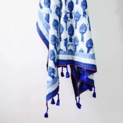 Ichcha Magnolia Throw Blanket Handcrafted