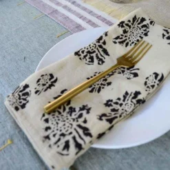 Ichcha Marigold Floral Napkin Set Handcrafted