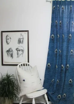 Ichcha Nazar Indigo Curtain Handcrafted