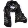 Ichcha Handcrafted Nimboo Black Scarf