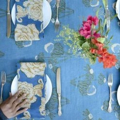 Ichcha Kitchen + Dining Gold Rose Napkin Set 11 Ichcha Kitchen + Dining Gold Rose Napkin Set