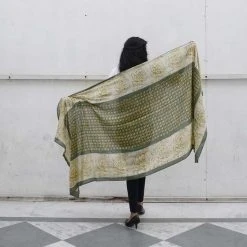 Ichcha Accessories Green Rose Scarf