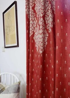 Ichcha Shanti Red Curtain Panel