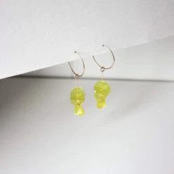Giulia Letzi + META Jewelry Illuminating Upcycled Chain Drop Earrings - Yellow