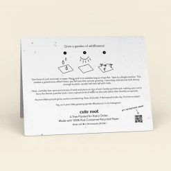 Cute Root Indigo Blue Plantable Cards - 8 Pack Greeting Cards