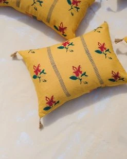 Soil To Studio Ira Linen Throw Pillow Cover - Dandelion Yellow 12 Soil To Studio Ira Linen Throw Pillow Cover - Dandelion Yellow