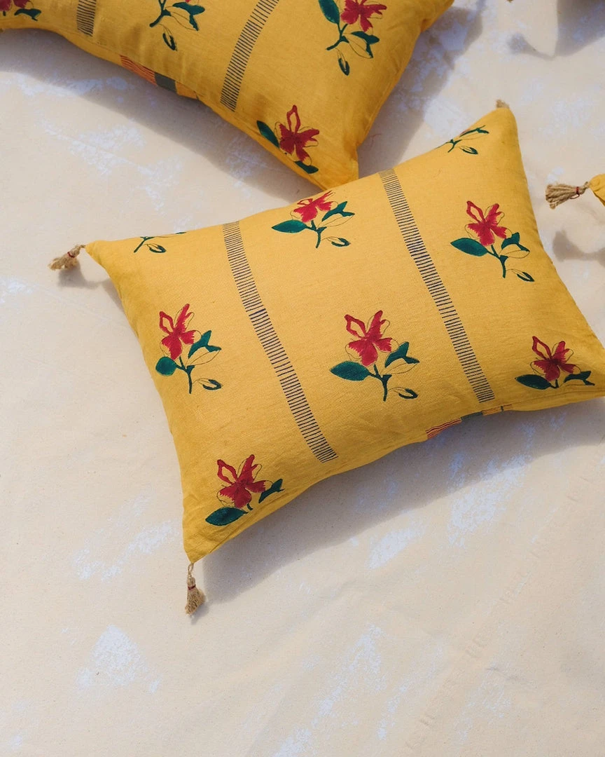 Soil To Studio Ira Linen Throw Pillow Cover - Dandelion Yellow 6 Soil To Studio Ira Linen Throw Pillow Cover - Dandelion Yellow