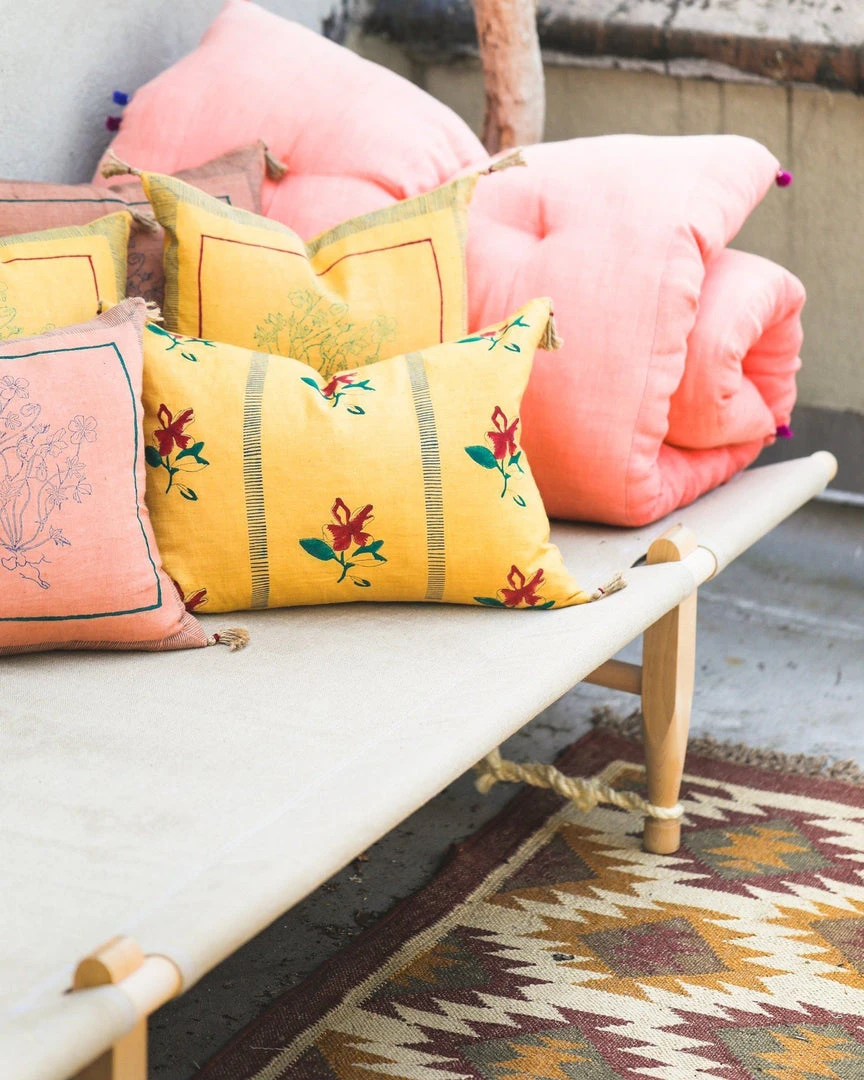 Soil To Studio Ira Linen Throw Pillow Cover - Dandelion Yellow 5 Soil To Studio Ira Linen Throw Pillow Cover - Dandelion Yellow