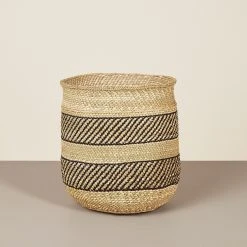 Mbare Best Sellers Iringa Baskets - Black Stripe