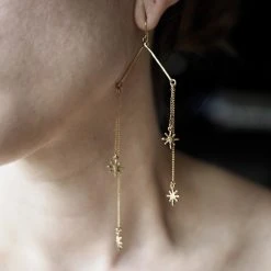 Iron Oxide Jewelry Falling Star Earrings