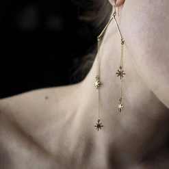 Iron Oxide Jewelry Falling Star Earrings