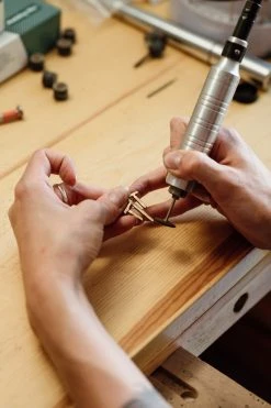 Iron Oxide Mini Waxing Moon Necklace